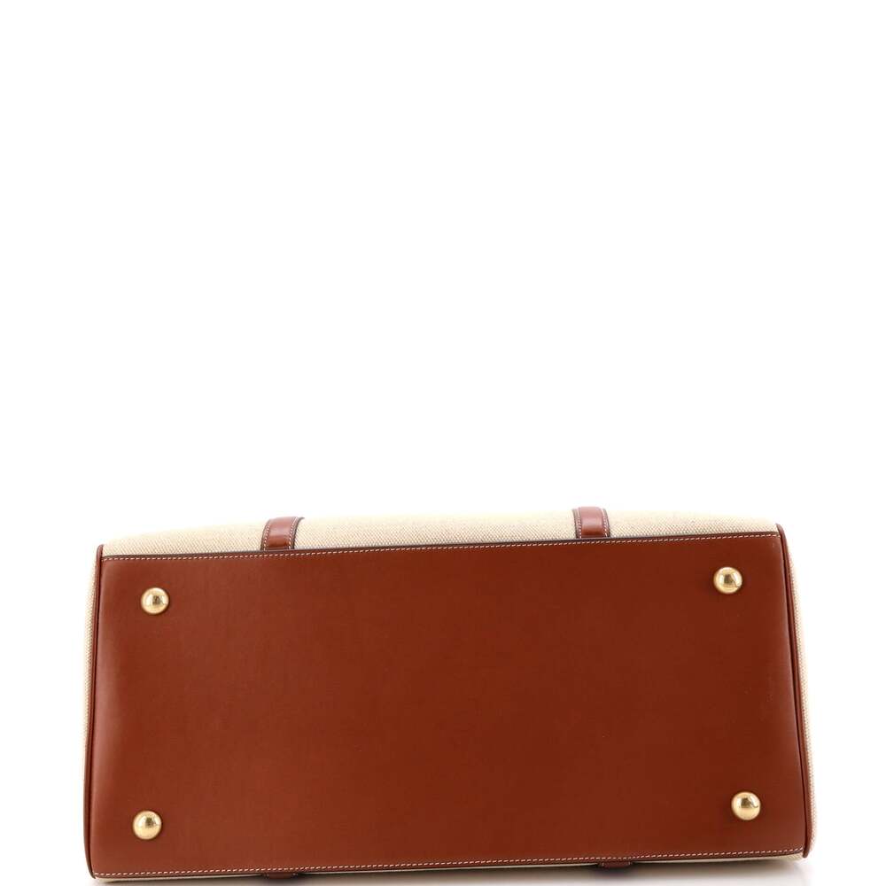 Celine Cabas 16 Bag Canvas With Leather #264083C21B - Picture 4 of 6